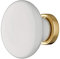 Gedotec Bouton de tiroir en porcelaine Blanc Poignée de meuble antique vintage pour portes de placard – CIVA – Diamètre 25 mm | Bouton porte rond | 1 pièce