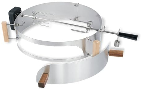 MOESTA-BBQ 19335 Smokin' PizzaRing - Set di girarrosto elettrico per barbecue a sfera, diametro 67 cm, motore 230 V