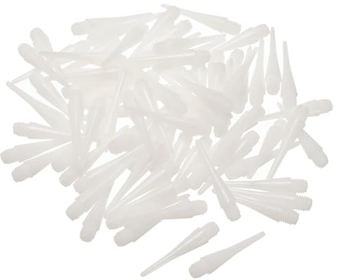PATIKIL Plástico Dardos Puntas, 50 Paquete 2BA Rosca Blandos Dardos Puntas Plástico Punta Blanda Punta, Blanco