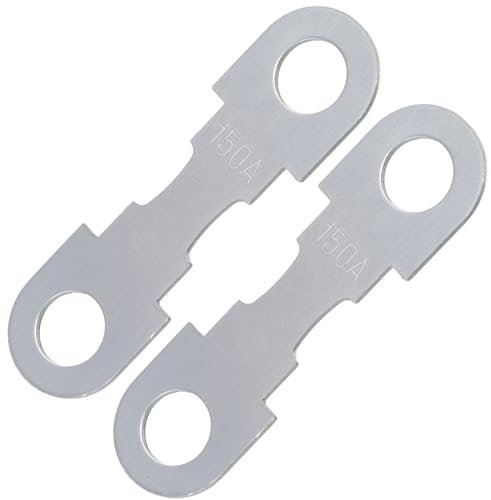 AERZETIX - C69942 - Set di 2 fusibili a lama piatti 150A per auto - lunghezza 42mm - in metallo - compatibile con numeri OE 104 249 06
