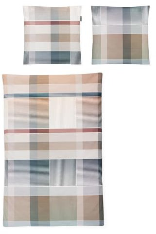 Irisette Mako-Satin Bettwäsche Magic Schiedam Natur 1 Bettbezug 135 x 200 cm + 1 Kissenbezug 80 x 80 cm