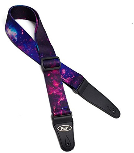 Gasea Purple Cloud Guitar Strap for Electric Acoustic Guitar Bass Rock