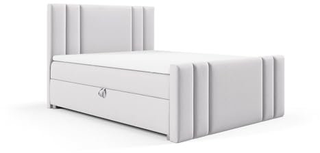 Best For Home | Trinity K8 Lux - Boxspringbett 200x200 | Boxspringbett mit Bettkasten und Topper | Polsterbett 200x200 mit Matratze | Boxspringbett mit Stauraum | Luxus Boxspring Doppelbett