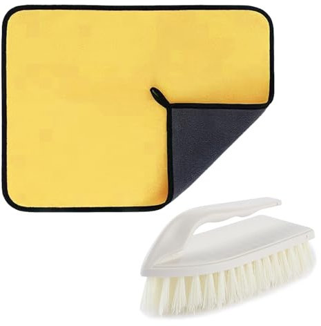 Soft Top Brush for Convertible, Car Brush Top Cleaner Cleaning Brushes with 1 Microfiber Cleaning Cloth Super Absorbent Microfiber Polishing Cloth for Cars Motorbike Exterior Care Clothes Shoes Wash