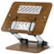 HIUYRFS Supporto per libri di lettura regolabile in legno supporto flessibile pieghevole a 180° per libri di cucina con clip di pagina, supporto per display ricette Book Stand Holder