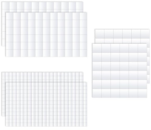 Aysatogc 6 Sheets Foam Adhesive Squares, 3D Foam Tapes Total Double Sided Self Adhesive Dots Precut Squares for DIY Arts Crafts Balloon 3 Sizes(0.62in/16mm, 0.47in/12mm, 0.24in/6mm)