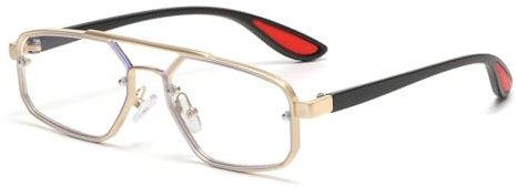Lång Keeper Fashion pilotglasögon män kvinnor guld metall blå ljusblockerande glasögon retro avaiton glasögon dator spelglasögon