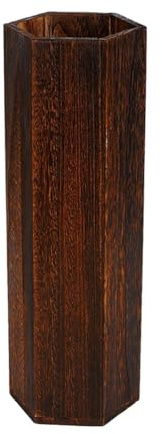 perfk Paragüero de Madera Estilo Rústico para Bastones, Paragüero Estable Cubo de Almacenamiento para Puerta de Oficina, Entrada y Oficina