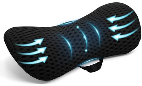 TOSUTOCuscino Lombare Ergonomico,Cuscino Schiena in Memory Foam,Supporto Lombare,Supporto Lombare Letto con Rivestimento Traspirante e Cinturino Regolabile per Auto per Auto,Sedia Ufficio,Letto,Divano