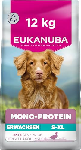 EUKANUBA Mono-Protein Pato- Alimento para Perros - Alimento seco Special Care con Pato como única proteína Animal, fórmula hipoalergénica, 12 kg