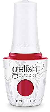 Gelish Gel Nagellack Scandalous – Professioneller UV Gellack für Maniküre, French Nails & Nail Art, 21 Tage Haltbarkeit, Aushärtung mit UV Lampe, bekannt aus den USA, Farbe Dunkles Rot, 15 ml