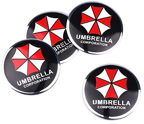 JHSHOP Nabendeckel 56mm Kompatibel mit Umbrella Corporation Emblem Auto Lenkrad Center Hub Cap Aufkleber Kompatibel mit Suzuki Honda Nissan Skoda FID Ford Audi BMW AMG Radnabenkappen (Color : B)