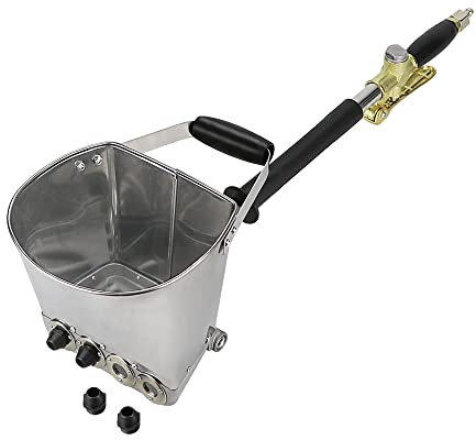 Projecteur Mortier Ciment Crépi, Projecteur Pneumatique À Enduit et Mortier, Pulvérisateur de Mortier Ciment Crépir Pistolet Pulvérisation avec 4 Buses d’air