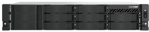 QNAP TS-855eU-RP-8G-US 8 Bay High-Speed 2U Short-Depth rackmount NAS with Dual-2.5GbE, Intel Atom CPU, Redundant 300W PSU, 8GB DDR4 Memory and 8-core Computing Power (Diskless)