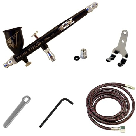 Paasche Airbrush TGX Double Action Gravity Feed Airbrush, Black