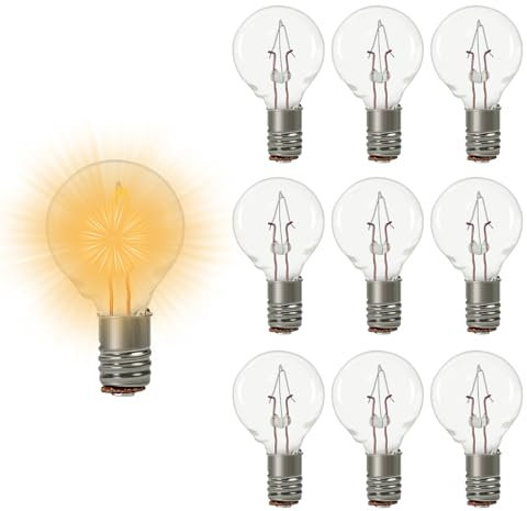 Evemodel 10 Stück Modell warm weiß Bulb Glühbirne Leuchtmittel Halterung Birne lampen E5 E5.5 H0 für Puppenhaus
