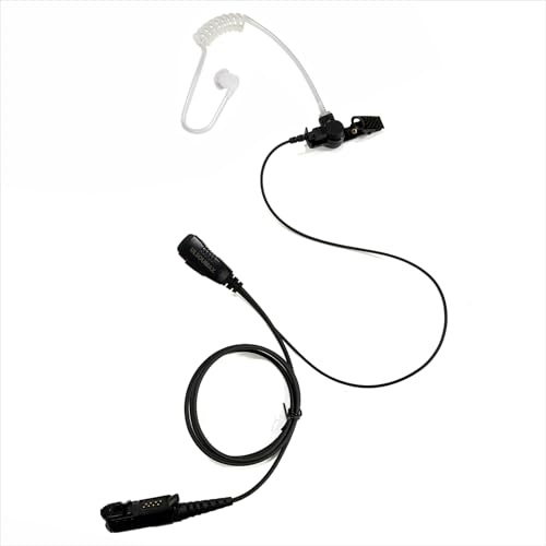 ULSOUMAX Écouteurs à Tube Acoustique Air pour Motorola DP2400 | Compatible DP2400e DP3441e XPR3300e XPR3500 MTP3150 XiR P6600i, Casque Acoustique, Bouton PTT Mic