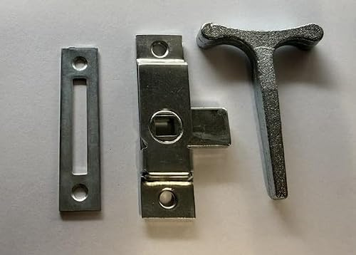 T Key Budget Lock Striker Plate Combo. Locking Applications Such as Horseboxes Bus Coach Trailers Boat Gas Loft Access Panels etc
