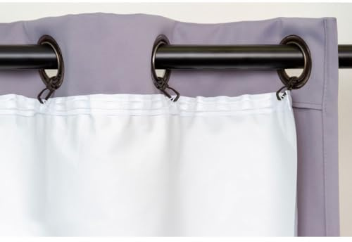 Moondream ThermActiv® Thermofutter Winter+Sommer für Vorhänge 2in1 | Isolierung Kälte+Hitze | EU Herstellung | Befestigung via Häckchen| Weiß MC720 | 135B x 240H cm