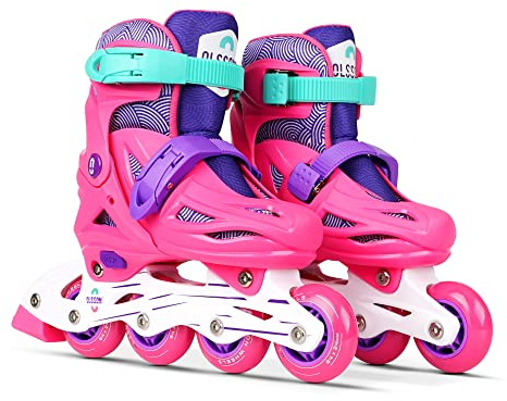 OLSSON Patines en línea Infantil Lite Sally Talla 28-35 - Sistema de Talla Ajustable - Rodamientos ABEC 7 - chasis Resistente al Impacto - Ruedas 64/70MM - Sujeción Regulable - Homologado (28-31)