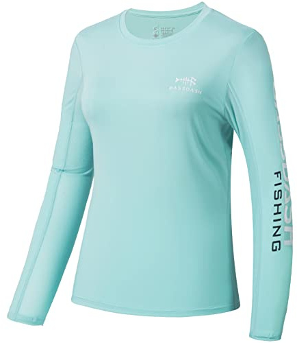 Bassdash Camiseta de Manga Larga para Mujer con protección Solar UPF 50+ UV de Secado rápido para Pesca Senderismo y Kayak