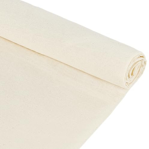 FINGERINSPIRE 5 m x 1,6 m bomull muslin tyg blommigt vitt sömnadsbomull tyg naturligt 100% bomullstyg för sömnad broderi dekor gör-det-själv projekt kläder tillbehör