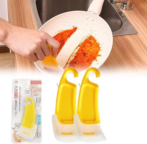 Kitchen Food Grade Silicone Spatula - 2024 Food Grade Silicone Rubber Spatula Set Kitchen Utensils - Flexible Silicone Spatula Mini Spatula Non Stick Scraper (2, Yellow)