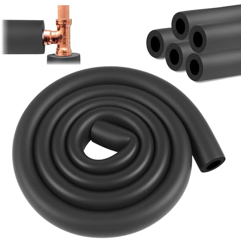 Mbsomnus Isolation Tuyaux Chauffage Ø 6mm Tuyau en Mousse 2M Tube Mousse Noir Isolant Tuyau Tube D'isolation pour Chauffage et Tube Climatisation Appareil de Fitness