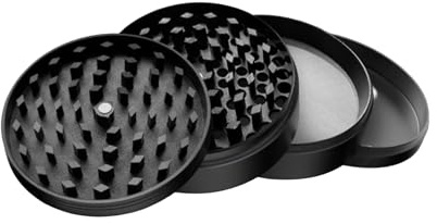 Extra Large 4-Piece Metal Grinder – XL Heavy Duty Aluminum Grinder with Magnetic Lid (63mm)