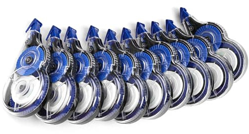 Rouleau De Ruban Correcteur 8m X 5mm 10 Pièces Pour Prise De Notes Rechargeable Blanc Total 80m Pour Usage Fréquent À L'école Et Bureau