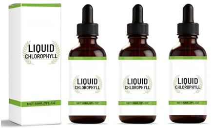 Flytande klorofyll för män och kvinnor.Vegan, Icke-GMO och Glutenfri Formula | stödja matsmältning (2 oz),3Pcs