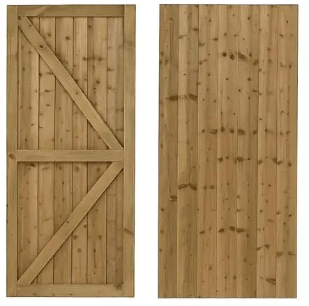 Heavy Duty Wooden Garden Gate 6ft (180cm) - Pressure Treated FeatherEdge Pedestrian Side Gate - Fully Braced Z-Frame - Made in UK - Multiple Widths 60cm to 120cm (90cm Wide)
