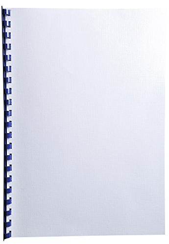 Exacompta - Réf. 2751C - Paquet de 100 plats en carte rigide recyclée grain toilé 270g/m2 pour couvertures Forever - format à classer A4 - certifiés Ange Bleu - couleur blanc
