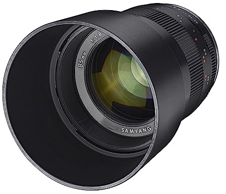 Samyang MF 85mm F1.8 ED UMC CS MFT – manuelles Objektiv mit 85 mm Festbrennweite für MFT Anschluss, Bildwinkel 14,7°, 62 mm Filtergewinde, für viele Panasonic und Olympus Kameras, ideal für Portrait