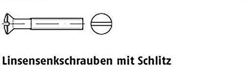 Linsensenkschrauben ISO 2010 A 2 M 3 x 6 A 2 VE=S 1000 Stück