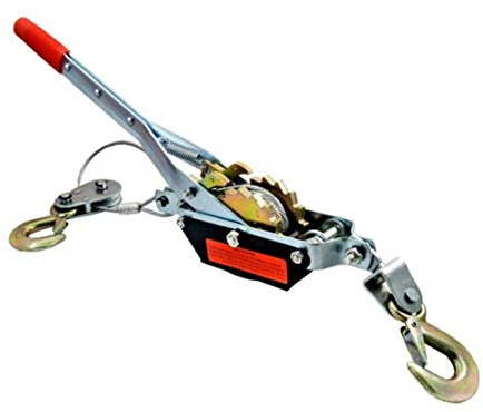 FAST WORLD SHOPPING ® Paranco Verricello Argano Manuale Gancio Traino 2T Montacarichi 2 Ton 2000Kg