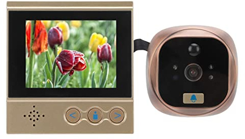 Digital dörrvisare, 3-tums transparent skärm, 0,3 MP Night Vision, 160 ° Vision Vinkel, Smart dörrklocka, Smart FIFO-funktion för säkerhet