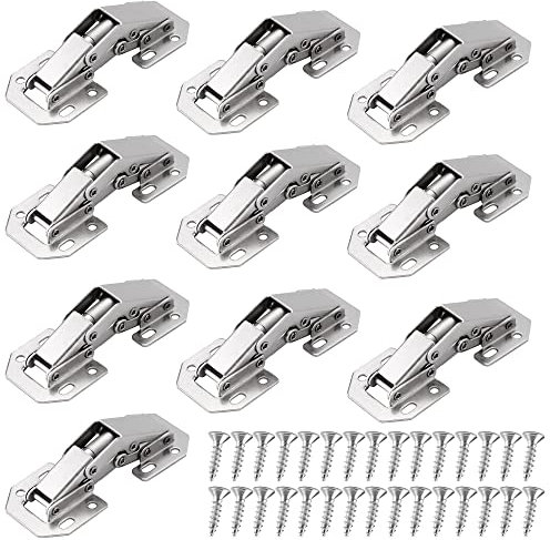 JSMTKJ 10 Stücke Hochwertige Scharniere für Schranktür mit Scharnierschrauben, Möbelscharniere und Türscharniere Speziell für Holztüren, Lamellentüren