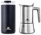 Groenenberg Thermobecher black 473ml + Espressokocher Induktion 4 Tassen (200ml)| Kaffeebecher to go + Mokkakanne aus Edelstahl