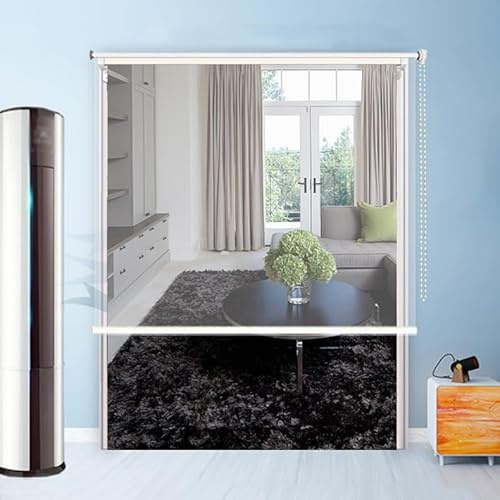 NIANXINN Tende Rullo Trasparente per Esterni,Plastica in PVC Tapparella Avvolgibile Impermeabile,Antipioggia Antipolvere,per Giardini,Balconi,Personalizza,Larghezza x Altezza (160cm x 130cm)