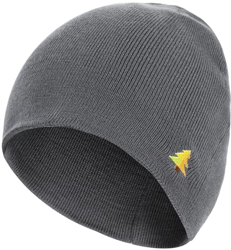 Donfri 100% Pure Merino Wool Beanie Hat, Thermal Winter Hats for Men and Women, Knit Wooly Hat for Cold Weather,Unisex (Gray)