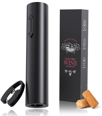 Marchpower Rechargeable Electric Wine Opener, Automatic Corkscrew Wine Bottle Opener with Type-C Charging Cable, One-Button Fast Uncorking, Sleek Wine Accessories Gift for Home, Party & Wedding