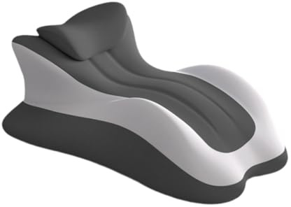 TAIZhiChen Cuscino Ergonomico in Memory Foam per La Pancia, Cuscino per Il Viso, Multifunzionale, Fodera Rimovibile, per Dorme a Pancia in Giù, Morbido, Grigio