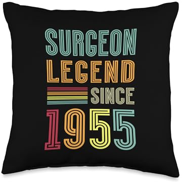 Surgery Legend 1955 71 Years Scalpel 71st Birthday Surgeon Throw Pillow
