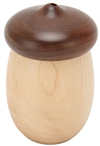 OVAQUIXI Portapalillos de Madera Bellota, Soporte Decorativo Nogal y Arce, 3 15 Pulgadas Altura, para Hogar Oficina Restaurante