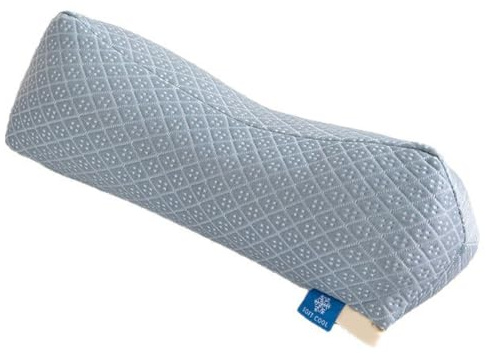 Ginwrek bovete cervikal kudde bovete nackkudde, 40 x 15 cm kylande halsrulle med naturlig fyllning för kvinnor män, blå rulle
