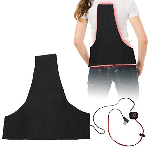 Alomejor Cuscino Riscaldante Elettrico, Gilet Riscaldabile USB Inverno con 3 Cuscinetti Regolabili per Abbigliamento Termico da Esterni Giubbotto riscaldato