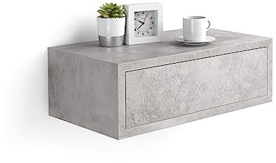 MOBILI FIVER, Riccardo Nachttisch, Grauer Beton, Made In Italy