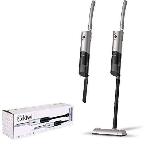 KIWI CICLON 2 EN 1 400W 12L Aspiradora Escoba, 400 W, 1.2 Liters, 78 Decibeles, Nego y Plata