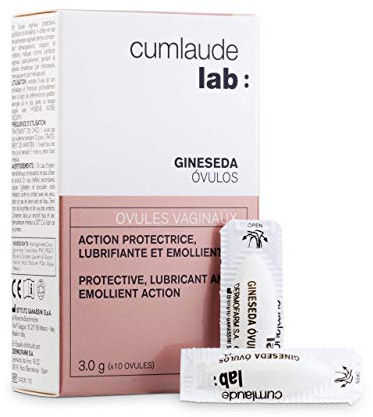 Cumlaude Lab - Gineseda Vaginalzäpfchen, Schutz-, Gleit- und Weichmachermittel zur Beruhigung, Pflege des Weiblichen Intimbereichs, Hilft bei Trockenheit, Juckreiz, Rötungen, 10 Stück x 3g